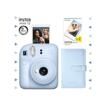 Fujifilm Instax Mini 12 Fotoğraf Makinesi + 20'li Film + Laporta Albüm Seti Mavi
