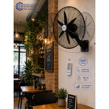 Çifçioğlu Siyah Duvar Vantilatörü 30 İnç 75 Cm Uzaktan Kumandalı 150 Watt