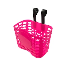 Bisiklet Ön Sepet - 16/20 Plastik, Pembe Askılı Model