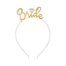 Benim Marifetlerim Altın Pırlantalı Bride Metal Taç