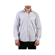 Dicotto Açık Mavi Büyük Beden Rahat Kesim Cepli Uzun Kol Regular Fit Erkek Gömlek - 150-3 001