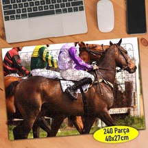 Hipodromda At Yarışı Gösterisi 240 Parça Puzzle Yapboz-89203737
