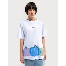 LOFT Oversize Kadın Tshirt K.kol Lf2036293 Q1.v1 Beyaz