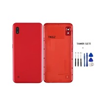 Samsung Galaxy Uyumlu A10 - Sm-a105f Full Kasa Arka Kapak Takım Kırmızı - Tamir Seti