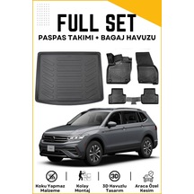 Volkswagen Tiguan 2017 Model Üst Birebir Uyumlu Bagaj Havuzu+paspas Seti