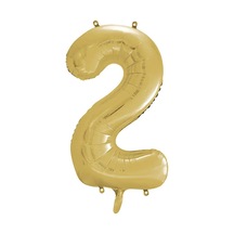 1 Adet 34 İnç 85 Cm Gold Folyo Balon Helyum Balon 2 Yaş Balonu 2 Rakam Balon GOLD