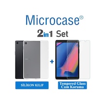 Samsung Uyumlu Tab A 8 T290 T295 T297 Silikon Kılıf Şefaf+Ekran Koruma