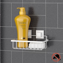 Teknotel Easyfıx Yapıskanlı Tek Katlı Banyo Rafı Beyaz Ef241 Beyaz