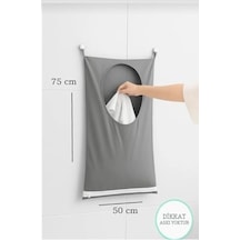 Kapı Arkası Kirli Çamaşır Torbası 75x50 Cm Duvara Asılabilir Oyuncak Ve Çamaşır Düzenleyici, Fermuarlı Alt Boşaltma