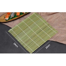 Bambu Sushi Sarma Hasırı Yeşil 24x24 Cm