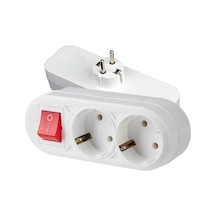 FETİH Topraklı Çoklu Fişli Grup Priz Anahtarlı İkili 2 Li