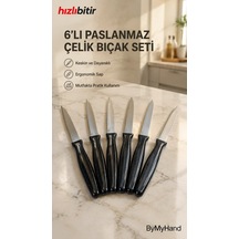Bymyhand Siyah Meyve Bıçağı 6'lı Set