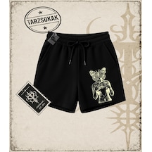 Tarzsokak Gotik & Grunge Streetwear Zostałam Unisex Şort Siyah