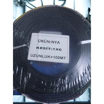 Elektrikhouse Nya Elektrik Kablosu 1x6 100 Metre Siyah