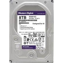 Wd Purple 3.5" 8Tb 7200Rpm Sata Hard Disk Wd82Purz