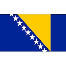 Masa Üstü Bosna Hersek Bayrağı 15X23Cm Masa Bayrağı