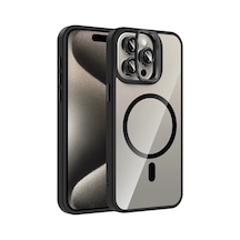 Joko Apple İphone 15 Pro Max Remim Lensli Magsafe Standlı Kapak - Siyah 0.2M-Çok Renkli