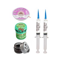 Relıfe Rl-402 Krem Lehim 183 C Sn63/pb67 40gr Havya Uç Temizleyici Flux Lehim Toplama Cp-2015 Emme Teli Seti05