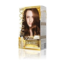 Serisi 24k Altın Parçacıklı Serum İle 1 Kutu 2 X 50 Ml Ve Geliştiriciler Saç Boyası Koyu Karamel 7.7