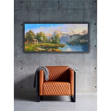 Yağlı Boya Tablo %100 El Yapımı 104cmx56cm Manzara Doğa