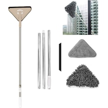 Mop 3 Bölmeli Yerleştirme Çubuğu 1,7 Metre + Elyaf Bez + Şönil Bez