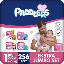 Yenidoğan Bebek Bezi 1 Numara (2-5 Kg) 256 Adet – Ekstra Jumbo Set, Hassas Ciltlere Uygun