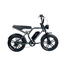 Alba Motobike X1 48v 720wh Elektrikli Bisiklet 20x4.0 Fat Lastik, Hidrolik Disk Fren, Çift Süspansiyon, Anahtarlı Kontak Gümüş