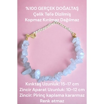 Kristal Kuvars Taşı Kırık Taş Bileklik Doğal Taş Pirinç Kaplama Uzatma Zincir Sertifikalı Bileklik Asetat Kutu Asetat Kutu
