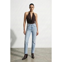 Quzu 26yblz01634 Aksesuar Detaylı Bluz Kahve