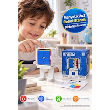 Moyu Meilong 2m Manyetik 2x2 Zeka Küpü Robot Standlı Stickerless Mf8963 12 Cm