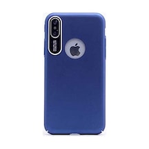 İphone X/xs Uyumlu Kamera Korumalı Sert Slim Tpu Kapak Mavi, İphone X/xs