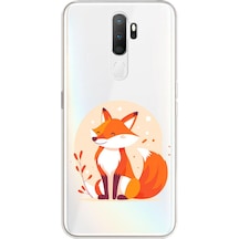 Oppo A9 2020 Uyumlu Tilki Desenli Silikon Kılıf