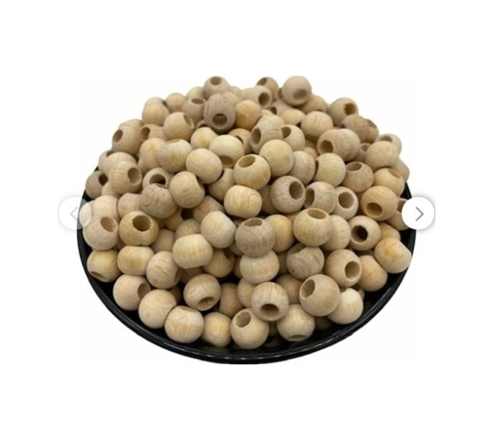 12 Mm Ham Işlenmemiş Ahşap Boncuk - 100 Gram