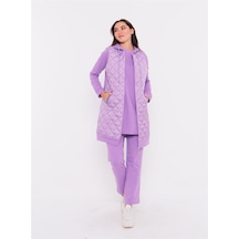 Bwest Minimal Kapitoneli Yelekli Spor Üçlü Takım - 70060 - Lila-28 Lila Bwest Minimal Kapitoneli Yelekli Spor Üçlü Takım - 70060 - Lila-28 Lila