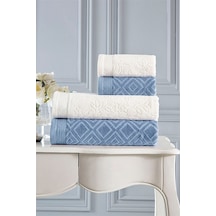 Özdilek Pastoral Best Set Hamam Takımı Krem-lacivert Çok Renkli