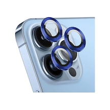 Ekran Koruyucu Apple İphone 15 Pro Max İçin Tekli Kamera Lens Koruma Camı Lacivert İphone 15 Pro Max İle Uyumlu Ekran