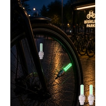 Led Sibop Lambası Bisiklet Motor Araba Jant Işığı 2li Set Yeşil
