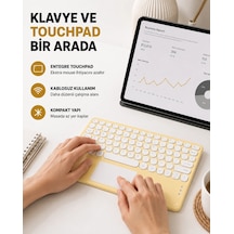Mey İthalat Bluetooth Klavye - Kablosuz, Sessiz Tuşlu, Android Apple İOS Windows Uyumlu, Kompakt Taşınabilir Tasarım