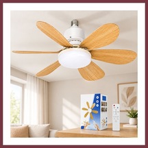 Storeşahin Kumandalı Tavan Vantilatör Avize - 6 Kanat 52cm 3 Kademe Shn0720