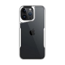 Apple iPhone  Uyumlu,  16 Pro Kılıf Boyi Silikon Kapak - Gümüş