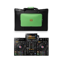 Xdj Rx3 Setup Için Uyumlu Çanta Soft Case Kılıf. Siyah Yeşil.