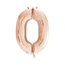 1 Adet 34 İnç 85 Cm Rose Gold Folyo Balon Helyum Balon 0 Yaş Balonu 0 Rakam Balon Rose Gold