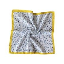 Pamuklu Bandana Pamuklu Fular Çanta Aksesuarı Özel Desen Bandana 45x50 Cm Beyaz - Kırmızı