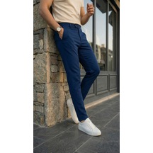 Efnaz Style Erkek Slim Fit Dilli Kumaş Pantolon Lacivert