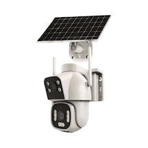 Solar Güneş Enerjili İnox X15 2+2 Mp Çift Lensli 4g Esım Aov Ptz Güvenlik Kamerası