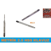 M2.5 Klavuz Hss Diş Açma Klavuzu Metrik 2.5