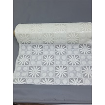 Pvc Küpür Dantel Raf Ve Dolap Örtüsü Runner Beyaz Kprhp014w 50 X 100