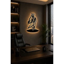 Lucenda Led Işıklı Tablo Koşan At Duvar Dekoru Led Aydınlatmalı Modern Dekoratif Duvar Süsü Siyah - 904808065 Siyah