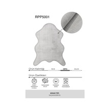 Apexa Peluş Post Şeklinde Halı Gri Yumuşak Kaymaz Tabanlı Yıkanabilir Salon Antre Oda Halısı Polyester Modern