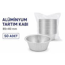 Alüminyum Tartım Kabı - 85x40 Mm Tartım Kapları 50 Adet